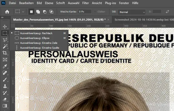 Auswahlwerkzeug Photoshop